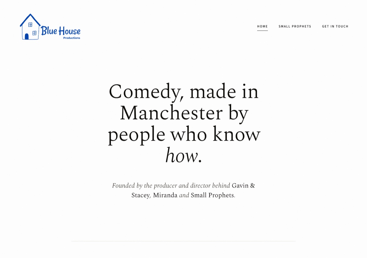 Blue House Productions website